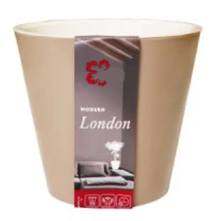 Горшок для цветов London 320 мм, 15,7л на колесиках молочный шоколад