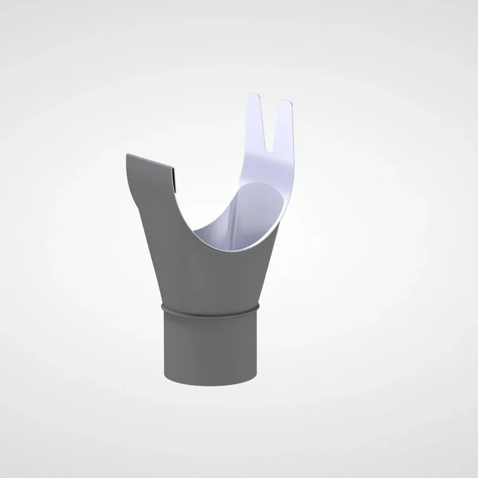 Воронка выпускная ф100 жел. ф125мм ПЭ (RAL 7024 (RR23) (темно-серый))