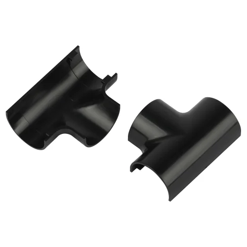 Т-образный угол ЭРА T-KK-20-12-GR для полукруглого кабель-канала графит 20х12мм (2шт)