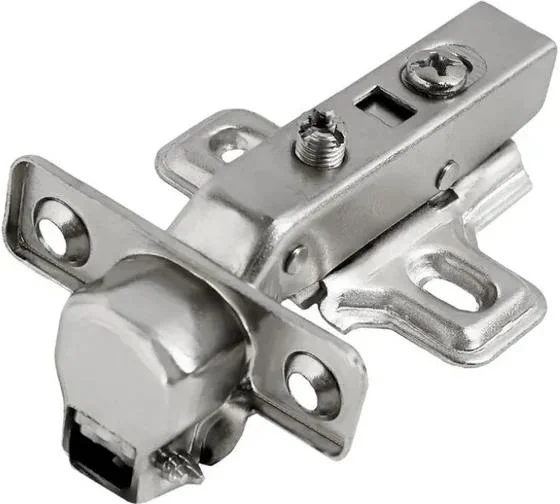 Петля мини мебельная полунакладная с доводчиком STAHIBURO D26 Clip-On, 2шт хром