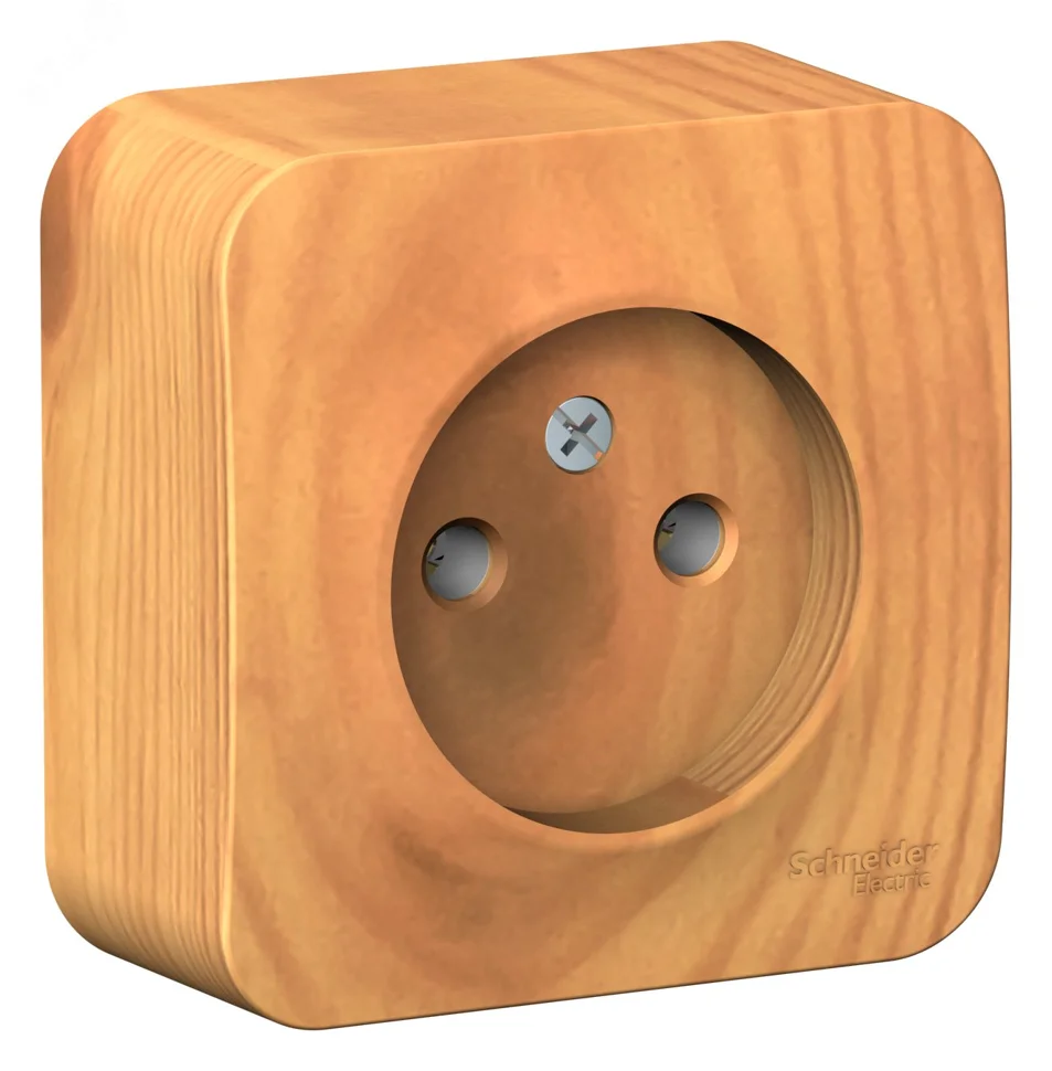 Розетка 1-м ОП Blanca 16А IP20 250В без заземления без защ. шторок с изолир. пластиной ясень SE BLNRA000115