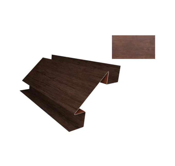 Планка угла внутреннего сложного Print Premium Cherry Wood Fresh TwinColor для М/сайдинга Блок-Хаус NEW 3м.п.