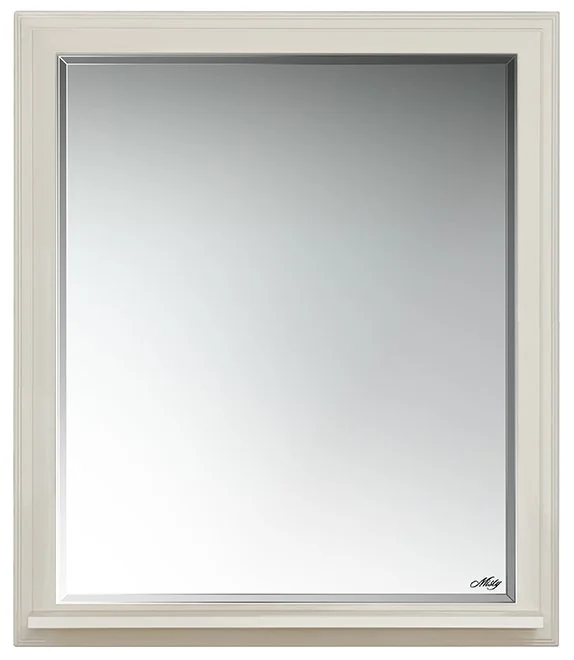 Зеркало Misty Шармель 80 светло-бежевая эмаль с полочкой