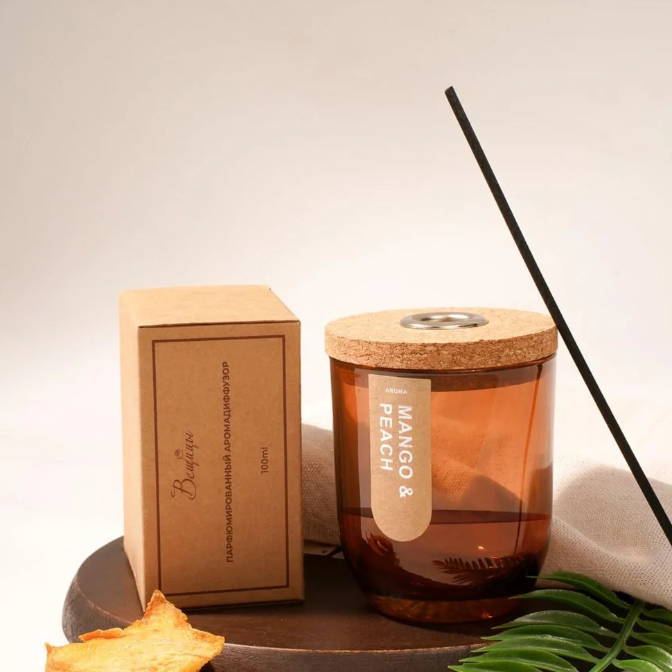 Аромадиффузор парфюмированный MANGO & PEACH, 100 мл., Д70 Ш70 В267
