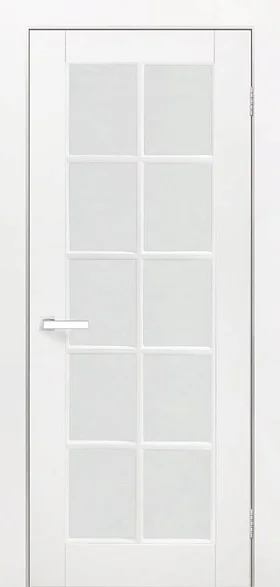 Дверь VERDA Марко стекло сатинато белый 80, эмаль