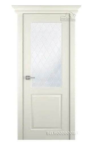 Дверь BELWOODDOORS "ALTA" стекло Мателюкс белый витраж 80 (21-9) smart core эмаль жемчуг