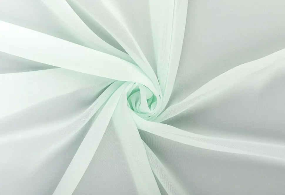 Тюль "Вуаль шёлк" мятный 500*260см с утяжелителем