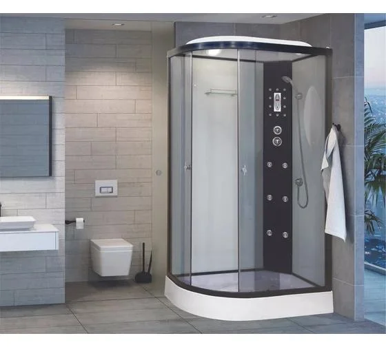 Кабина душевая NIAGARA Ultra 1200х800х2200, низкий поддон (16 см), стекло ТОНИРОВАННОЕ, профиль черный, арт.19030134R