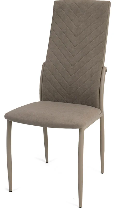 Стул Асти-лайт (ткань Т173-ЧАЙКА-капучино) + каркас чёрный