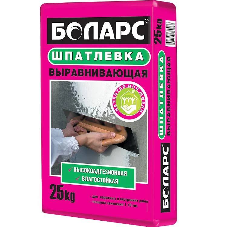 Шпаклевка цементная БОЛАРС ВЫРАВНИВАЮЩАЯ белая 25 кг