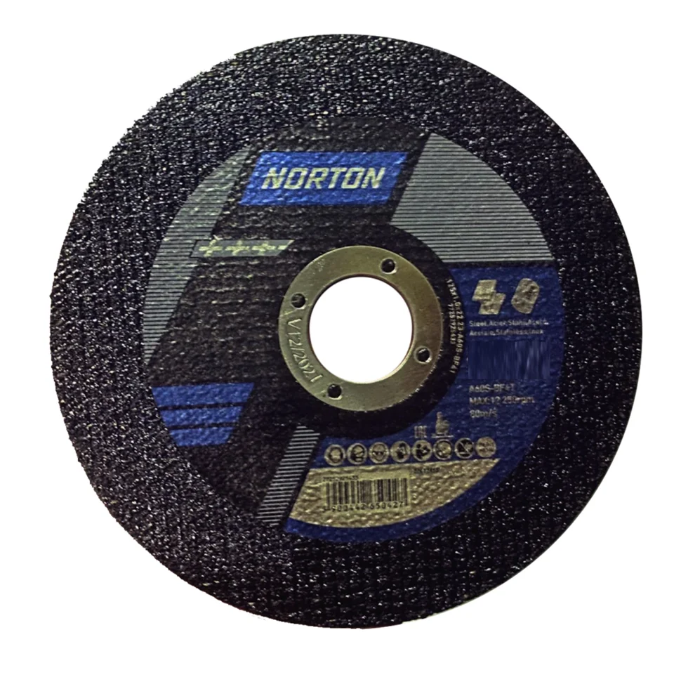 Круг отрезной по металлу NORTON, 41, &#248; 125x2,5x22,23, 80 m/ sec