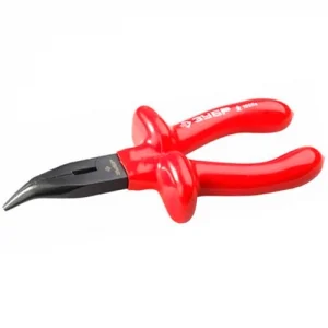 Тонкогубцы 160мм ЗУБР "ЭКСПЕРТ" "ЭЛЕКТРИК" изогнутые диэлектрические, высоковольтные до ~1000В