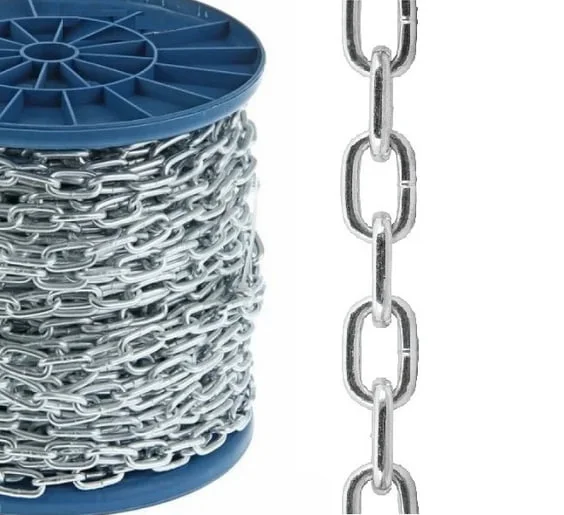 Цепь сварная короткозвенная оцинкованная DIN 766 D6 мм ( катушка 5м ) Biskrep