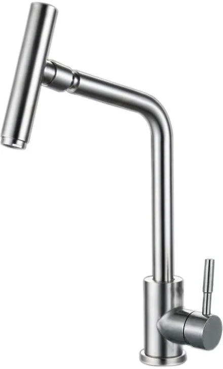 Смеситель HAIBA HB73304-1 для кухни, высокий излив, оружейная сталь
