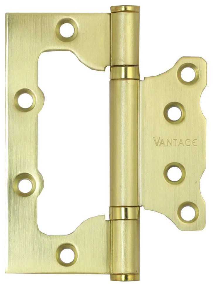 Петля накладная "БАБОЧКА" VANTAGE 2ВВ-100*75*2,5 SВ матовое золото (2шт.)