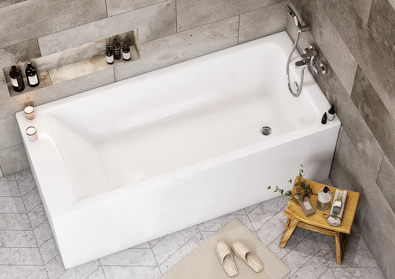 Ванна акриловая ROCA EASY 170х80 с фронтальной панелью и монтажным набором