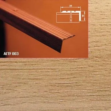 Порог АПУ 003 алюминиевый 1350*24*18 мм угловой (30 - бамбук)
