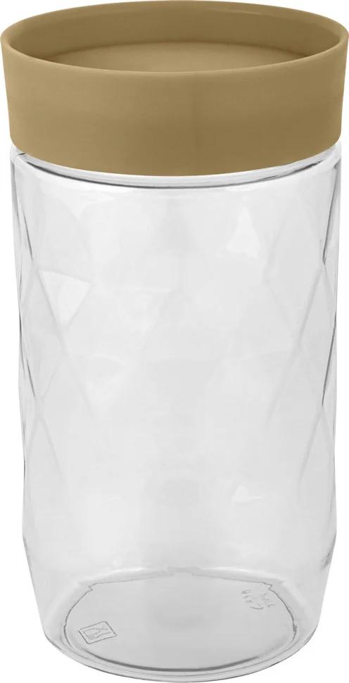 Банка для сыпучих продуктов Plast Team Stockholm 1л шоколадный мокко