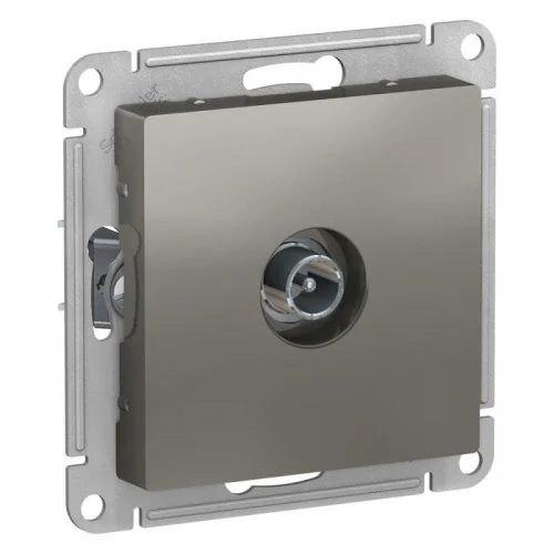 Механизм розетки TV проходной AtlasDesign 4DB сталь Schneider Electric ATN000992