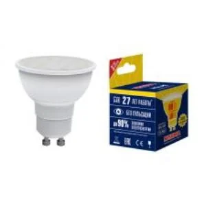 Лампа светодиодная 10W GU10 220V 3000К 800Лм (JCDR) (теплый белый) Volpe Norma