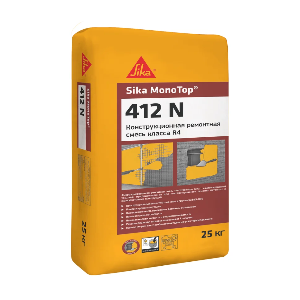 Смесь ремонтная Sika MonoTop-412 N конструкционная 25 кг