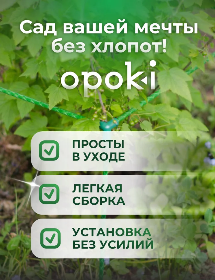 Кустодержатель садовый OPOKI 35 x 35 x 65 см