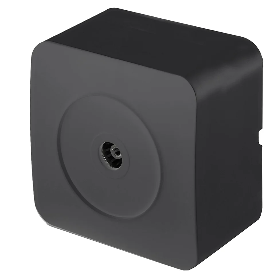 Розетка телевизионная 1-местная ОП STEKKER София 75 Ом, 5-862МГц, (MST00-10-05) черный матовый