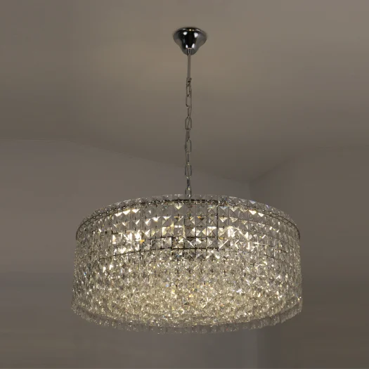 Люстра DIONA 8хЕ14-500х810-CHROME/CRYSTAL-220-IP20
