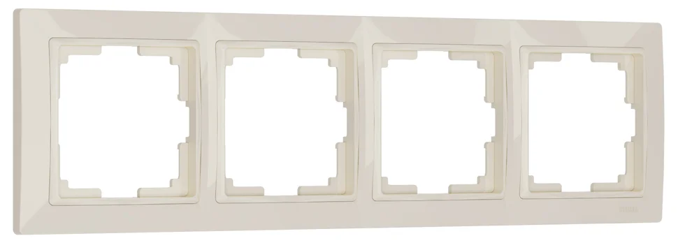 Рамка 4-местная Werkel Snabb basic, слоновая кость, WL03-Frame-04-Basic-ivory , W0042003