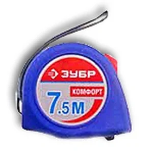 Рулетка 7,5м*25мм ЗУБР "МАСТЕР" КОМФОРТ, корпус с резиновым напылением