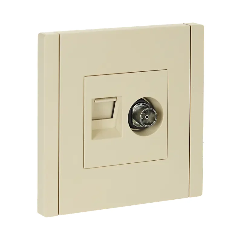 Розетка 2-м TV+RJ45 кат.5E FORTE&PIANO FP436 ваниль IEK FP-AK20-1-K10