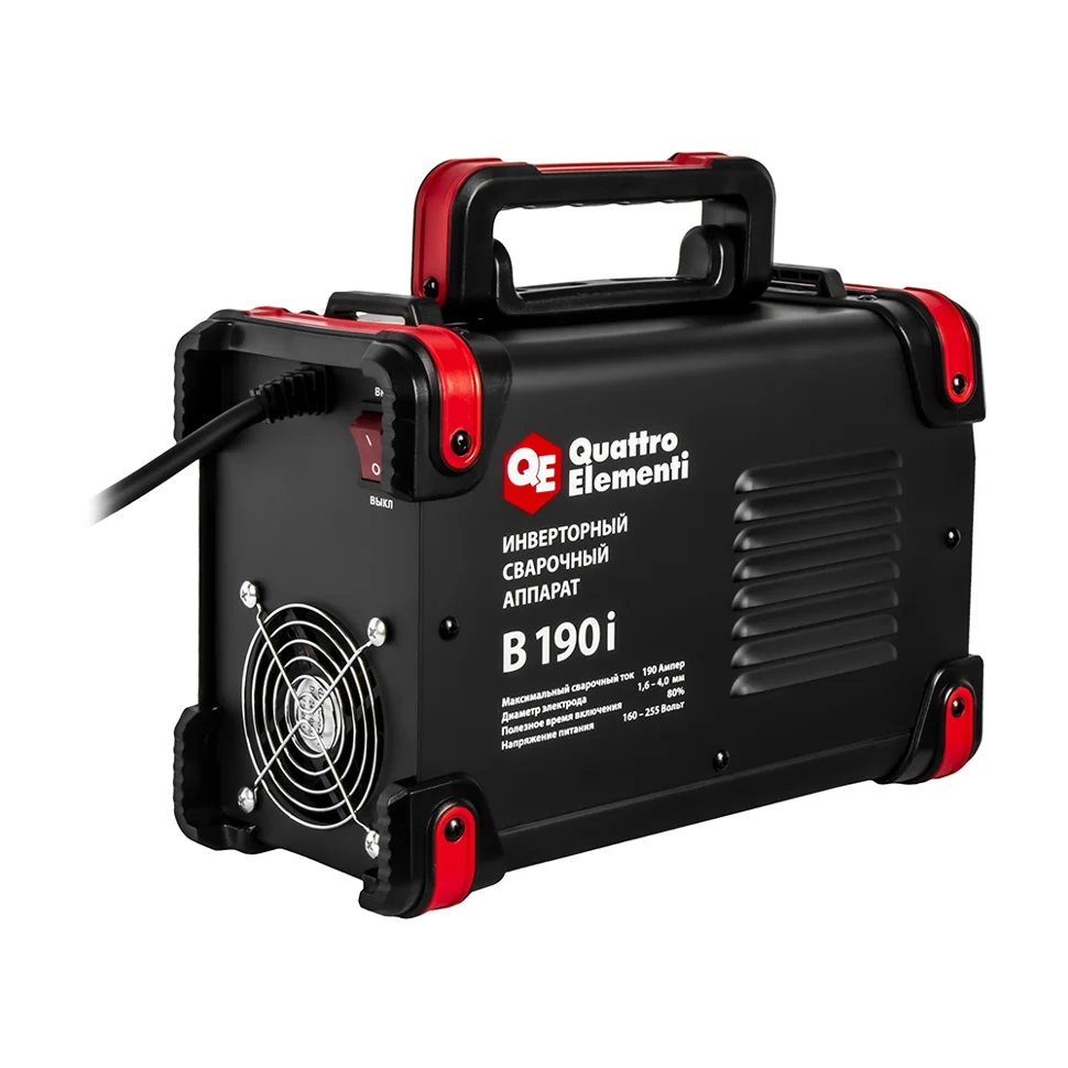 Сварочный аппарат QUATTRO ELEMENTI B 190i (190 А, электроды до 4.0 мм, LED дисплей, TIG-Lift)
