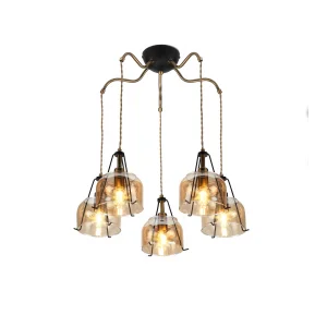 Люстра Лофт-Кантри 5040-205 Rivoli Pilar P5 античное золото E14*5 40W