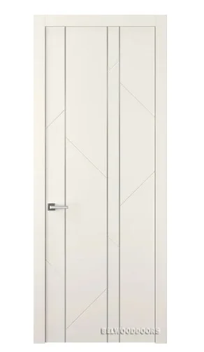 Дверь BELWOODDOORS "Флекс 1" глухая 80 (21-9) smart core эмаль жемчуг с молдингом хром