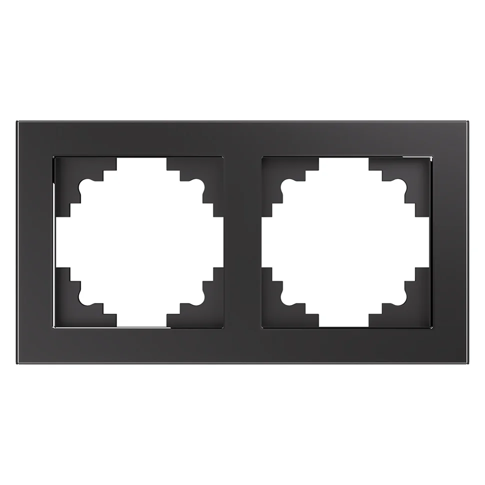 Рамка двухместная STEKKER Катрин, графит (PFR00-7002-06)