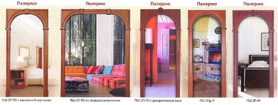Арка ЛЕСМА Палермо 700-1300*190*1800 ПВХ венге со сводорасширителем