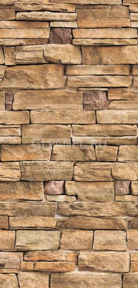 Панель ПВХ 0,25*2,7м Термопечать Камень декоративный терракот 344 8мм ГЛ