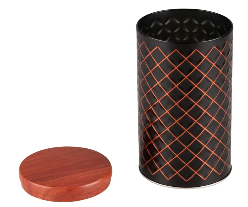 Банка жестяная MALLONY CLASSICO NERO для сыпучих продуктов, размер 19,8*10,5 см, круглая, с крышкой*