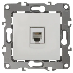 Розетка телефонная СП Эра12, белый (RJ11), арт. 12-3105-01