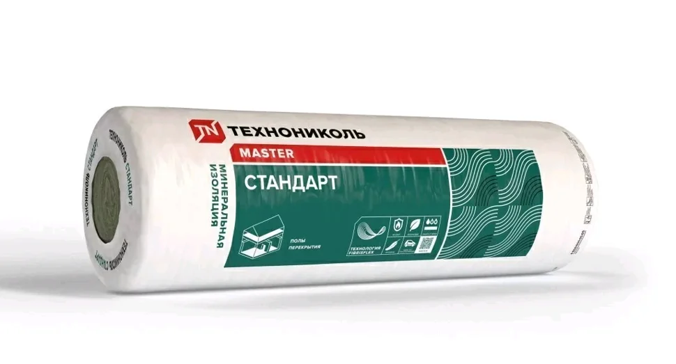 Утеплитель ТехноНиколь Стандарт 40 RN 6150х1220х100, 0,75м3, 7,5м2 (поддон - 36уп)