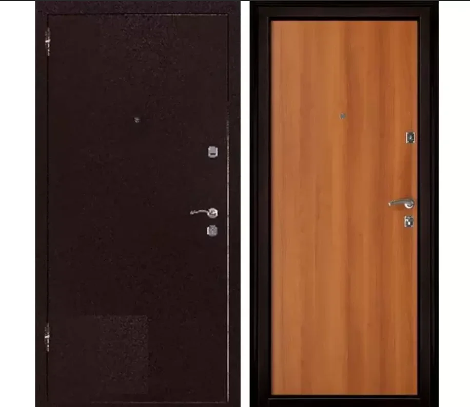 Дверь мет. REGIDOORS Триумф-2 Д5 850х2050 "Пр" медный антик/итальянский орех