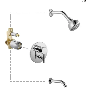 Смеситель HAIBA HB80297-2 для душевой кабины, встраиваемый