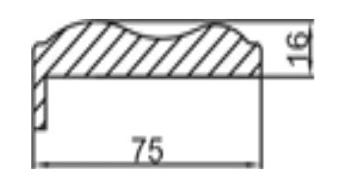 Наличник дверной фигурный телескопический PROFILO PORTE 75*16*2150 белый