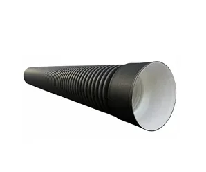 Труба канализационная гофрированная 695/600 L-6м, черная SN8