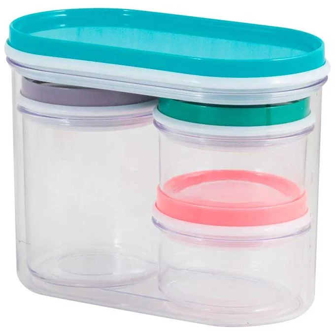 Набор банок для хранения РЫЖИЙ КОТ SB-1 (4шт, пластик)*