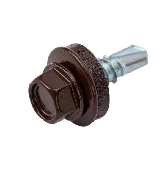 Саморез кровельный 4,8x51 сверло №1 (шоколад) RAL 8017 (уп 150шт) Bh