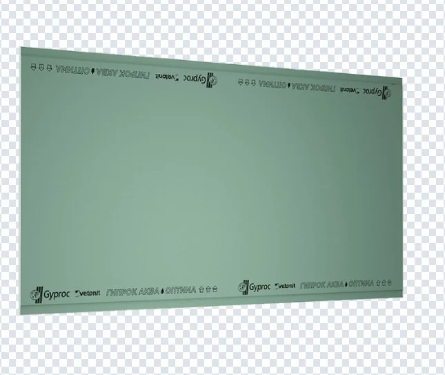 Гипсокартон ГКЛВ Vetonit (Gyproc) Аква Оптима ГСП-H3-УК влагостойкий 2700*1200*12,5 мм