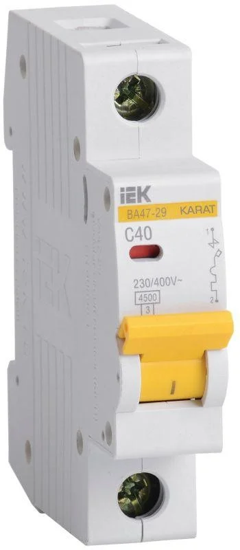 Выключатель автоматический ВА 47-29 1Р 40А 4,5kA х-ка IEK MVA20-1-040-C
