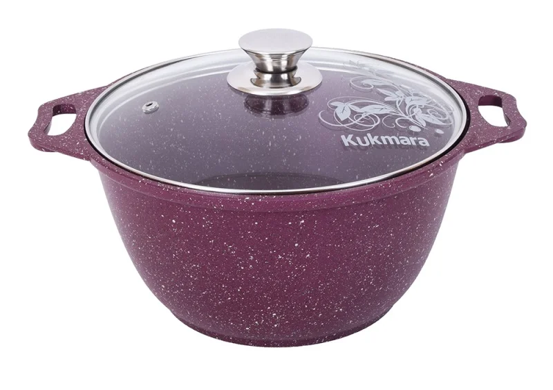 Кастрюля Kukmara k31tsm со стеклянной крышкой "Trendy style" (mystery), 3л