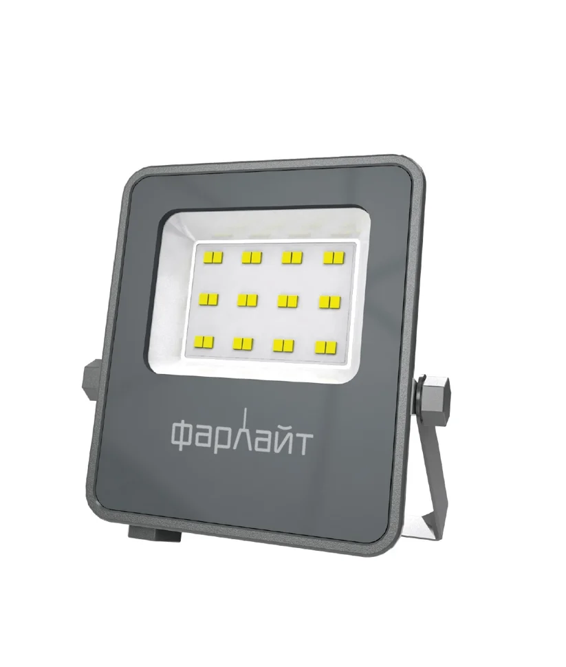 Прожектор светодиодный 20Вт 5000К 160-260V IP65 1700Лм 142x118x30мм серый Китай ПОЛНОРАЗМЕРНЫЙ СДО "Акцент" Фарлайт
